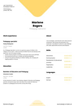 Pilih templat Yale dan buat CV profesional