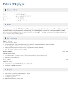 Pilih templat Berkeley dan buat CV profesional