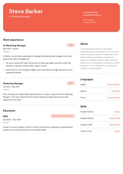 Pilih templat Erasmus dan buat CV profesional