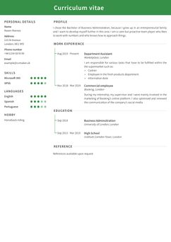 Pilih templat Cambridge dan buat CV profesional